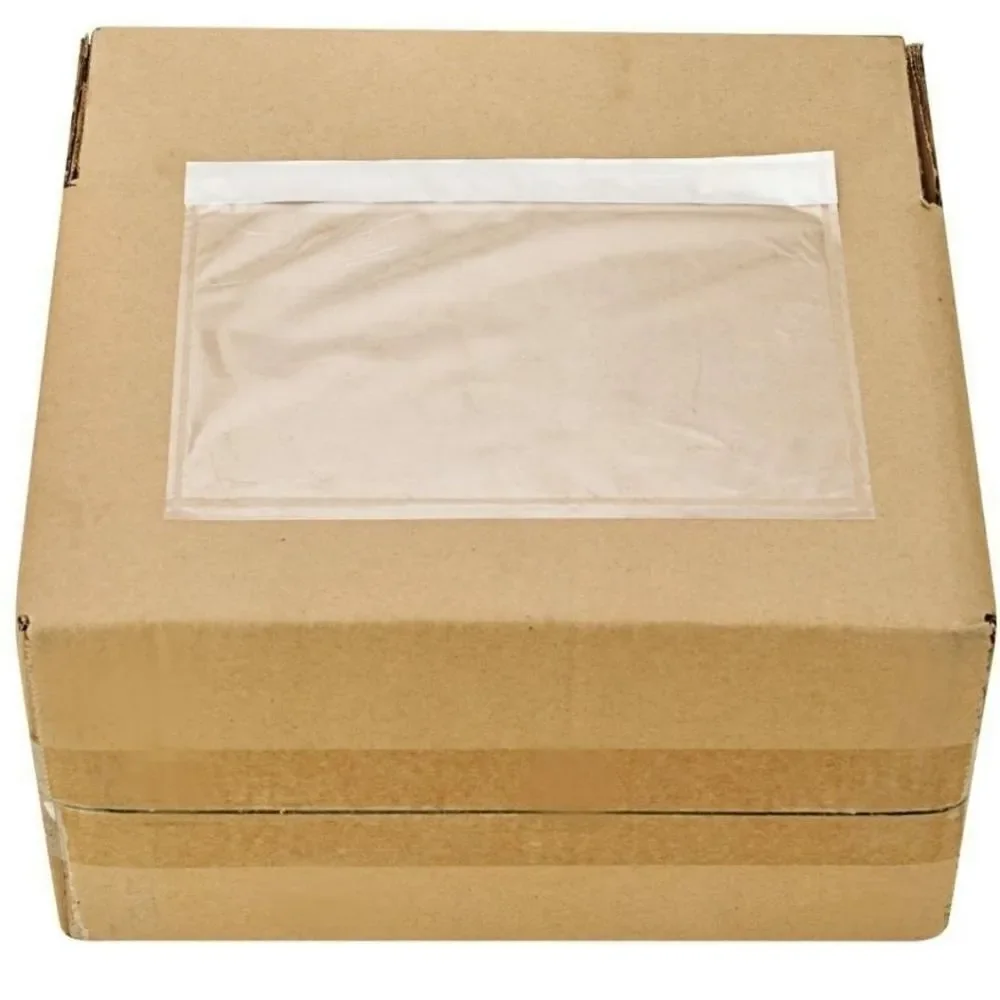 25 Clear Adhesive Packing Shipping Label Envelopes NWT